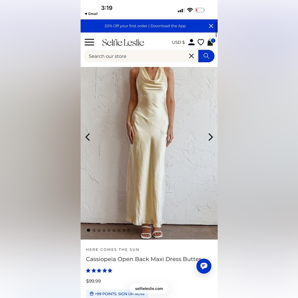 Selfie Leslie Cream Backless Dress